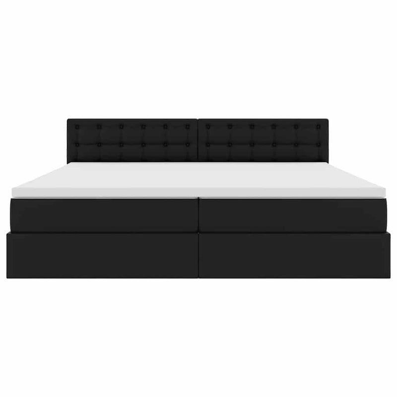 vidaXL Ágy tárolóval és LED lámpával Világosszürke 200 x 200 cm Műbőr