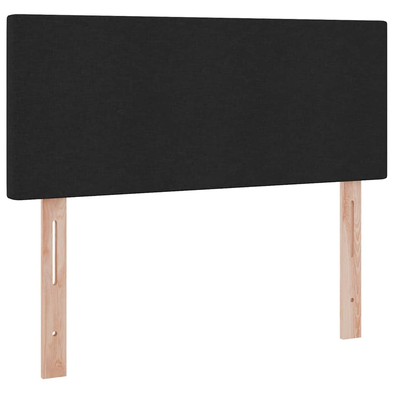 vidaXL Ágy tárolóval és LED lámpával Fekete 120 x 190 cm Poliészter