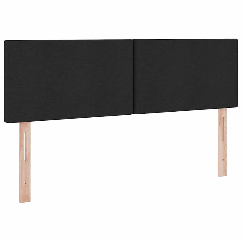 vidaXL Ágy tárolóval és LED lámpával Fekete 140 x 190 cm Poliészter