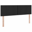 vidaXL Ágy tárolóval és LED lámpával Fekete 140 x 200 cm Poliészter