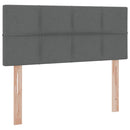 vidaXL Ágy tárolóval és LED lámpával Sötétszürke 120 x 190 cm