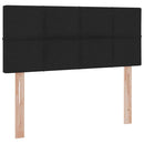 vidaXL Ágy tárolóval és LED lámpával Fekete 120 x 190 cm Poliészter