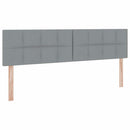 vidaXL Ágy tárolóval és LED lámpával Világosszürke 180 x 200 cm szövet