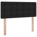 vidaXL Ágy tárolóval és LED lámpával Fekete 120 x 190 cm Poliészter