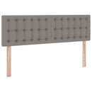 vidaXL Ágy tárolóval és LED lámpával Tópszínű 140 x 200 cm szövet