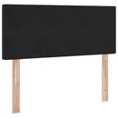 vidaXL Ágy tárolóval és LED lámpával Fekete 120 x 190 cm Bársony