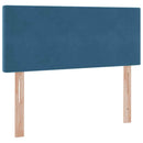 vidaXL Ágy tárolóval és LED lámpával Kék 120 x 190 cm Bársony