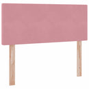 vidaXL Ágy tárolóval és LED lámpával Rózsaszín 120 x 190 cm Bársony