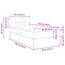 vidaXL LED tárolós ágy matraccal Fekete 90 x 190 cm Bársony