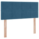 vidaXL Ágy tárolóval és LED lámpával Kék 120 x 190 cm Bársony