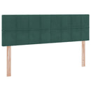 vidaXL LED tárolós ágy matraccal Sötétzöld 140 x 200 cm Bársony