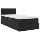vidaXL LED tárolós ágy matraccal Fekete 100 x 200 cm Bársony