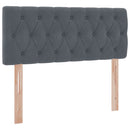 vidaXL Ágy tárolóval és LED lámpával Sötétszürke 120 x 190 cm Bársony