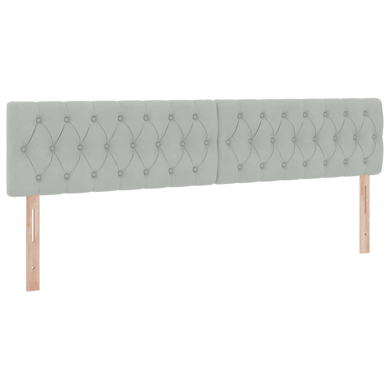 vidaXL Ágy tárolóval és LED lámpával Világosszürke 200 x 200 cm