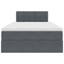 vidaXL Ágy LED -es lámpákkal fejtámlával tárolóval Bársony