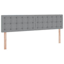 vidaXL Ágy LED -es lámpákkal Világosszürke 180 x 200 cm szövet