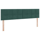 vidaXL LED tárolós ágy matraccal Sötétzöld 180 x 200 cm Bársony
