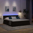 vidaXL LED tárolós ágy matraccal Fekete 180 x 200 cm Bársony
