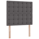 vidaXL Tárolós Ágy matracmal fejtámlával Szürke 90 x 190 cm Műbőr