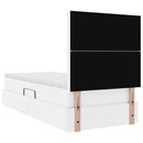 vidaXL Tárolós Ágy matracmal tárolóval Tiszta Fehér 100 x 200 cm Műbőr