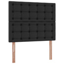 vidaXL Tárolós Ágy matracmal fejtámlával Fekete 120 x 200 cm Műbőr