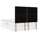 vidaXL Tárolós Ágy fejtámlával Tiszta Fehér 140 x 190 cm Műbőr