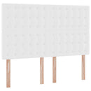 vidaXL Tárolós Ágy fejtámlával Tiszta Fehér 140 x 190 cm Műbőr