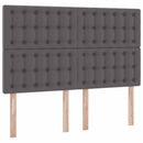 vidaXL Tárolós Ágy matracmal fejtámlával Szürke 140 x 190 cm Műbőr