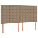 vidaXL Tárolós Ágy fejtámlával tárolóval Kávé 180 x 200 cm Műbőr