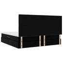 vidaXL Tárolós Ágy matracmal fejtámlával Fekete 200 x 200 cm Műbőr