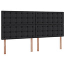 vidaXL Tárolós Ágy matracmal fejtámlával Fekete 200 x 200 cm Műbőr