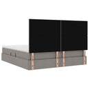 vidaXL Ágy tárolóval és matraccal Tópszínű 160 x 200 cm Poliészter