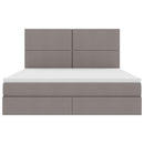 vidaXL Ágy tárolóval és matraccal Tópszínű 160 x 200 cm Poliészter