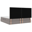 vidaXL Ágy tárolóval és matraccal Tópszínű 200 x 200 cm Poliészter