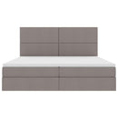 vidaXL Ágy tárolóval és matraccal Tópszínű 200 x 200 cm Poliészter