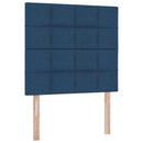 vidaXL Ágy tárolóval és matraccal fejtámlával Kék 90 x 190 cm szövet