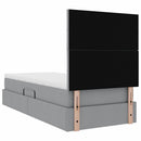 vidaXL Ágy tárolóval és matraccal matracmal Világosszürke 100 x 200 cm