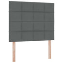 vidaXL Ágy tárolóval és matraccal Sötétszürke 120 x 200 cm Poliészter