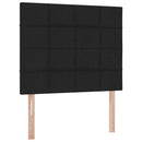 vidaXL Ágy tárolóval és matraccal Fekete 120 x 200 cm Poliészter