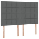 vidaXL Ágy tárolóval és matraccal Sötétszürke 140 x 190 cm Poliészter