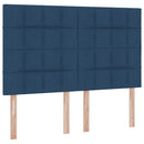 vidaXL Ágy tárolóval és matraccal Kék 140 x 190 cm Poliészter
