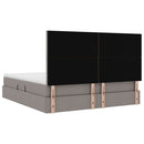 vidaXL Ágy tárolóval és matraccal Tópszínű 160 x 200 cm szövet