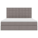 vidaXL Ágy tárolóval és matraccal Tópszínű 180 x 200 cm szövet