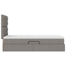 vidaXL Ágy tárolóval és matraccal Tópszínű 100 x 200 cm Poliészter