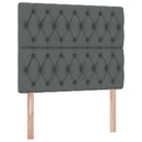 vidaXL Ágy tárolóval és matraccal Sötétszürke 120 x 200 cm Poliészter