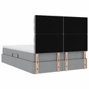 vidaXL Ágy tárolóval és matraccal matracmal Világosszürke 140 x 190 cm