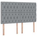 vidaXL Ágy tárolóval és matraccal matracmal Világosszürke 140 x 190 cm