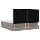 vidaXL Ágy tárolóval és matraccal Tópszínű 160 x 200 cm szövet