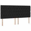 vidaXL Ágy tárolóval és matraccal Fekete 200 x 200 cm Poliészter