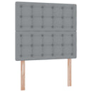 vidaXL Ágy tárolóval és matraccal Világosszürke 90 x 190 cm Poliészter